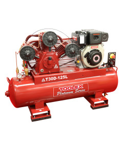 Air Compressor T30DES-125L 6.7 Hp Electrc Start Yanmar Diesel TA-80 Fusheng 125L Tank 145Psi