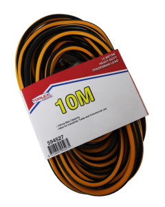 Extension Lead 10M 10AMP Neon Plug Yellow and Black Cable Heavy Duty