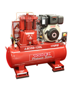 Air Compressor B35DES-120L 10 Hp Electrc Start Yanmar Diesel B-2 Fusheng Pump 120L Tank