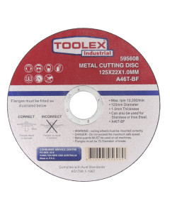 Cutting Disc 125 x 1 x 22mm Metal Ultra-Thin