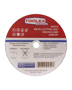Toolex CUTDISC230222.5 Cutting Disc 230 x 2.5 x 22mm