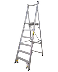 Ladder Platform Ht 1.8m 150kg Aluminium Industrial 2.7m Spring Wheel As/Nzs1892.1:1996