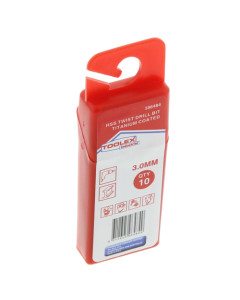 Toolex HSS Twist Drill Bit 3.0mm PK10