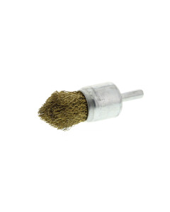 Toolex  End brush brass coated crimped