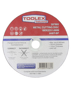 Toolex CUTDISC180221.6 Cutting Disc 180 x 1.6 x 22mm
