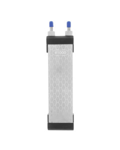 Diamond Sharpening Stone Double Sided 400 & 1000 Grit W/ Base Holding Block