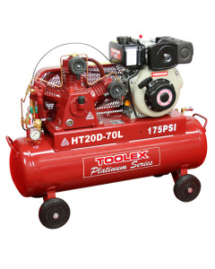 Air Compressor HT20D-70L 4.7hp Diesel Recoil Start Yanmar 175 Psi Fusheng Pump HTA65 70LTank