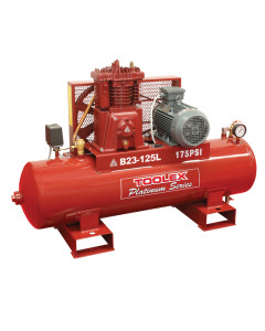 415V Air Compressor 4Hp B23-125L 125L Tank Fusheng Pump B1 2-Stage 175Psi