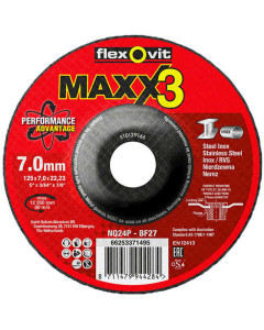 Flexovit 66253371495 125x7.0x22.2MM-A24P MAXX Cut