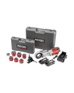 60V 4.0Ah 760 FXP Power Drive 12-R Threading Tool Kit with Die Head Kit, 692 Support Arm & Case
