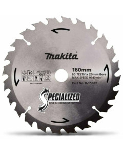 Circular Saw Blade 160mm x 20mm x 60T TCT Aluminium Cutting