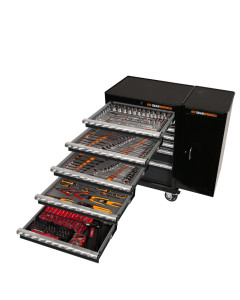 Combination Tool Kit with 7 Drawer Roller Cabinet & Side Cabinet - 277pce