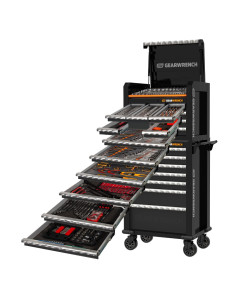 Combination Tool Kit with 7 Drawer Tool Chest & 7 Drawer Roller Cabinet - 411pce