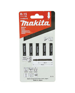 Jigsaw Blade 76mm x 12TPI HCS Bayonet B-15 - 5 Pack