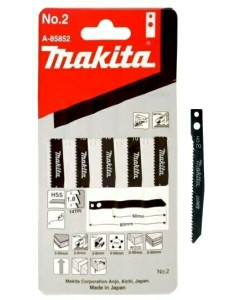 Jigsaw Blade 80mm x 14TPI HSS Makita Shank No.2 - 5 Pack