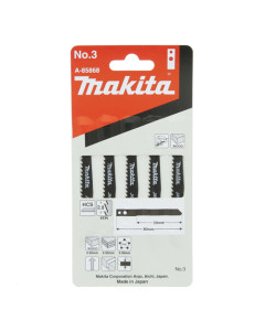 Jigsaw Blade 80mm x 9TPI HCS Makita Shank No.3 - 5 Pack