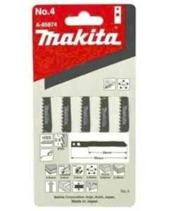Jigsaw Blade 80mm x 9TPI HSS Makita Shank No.4 - 5 Pack