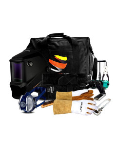 Professional Series Black Welding Helmet Apprentice Kit + Respirator Kit