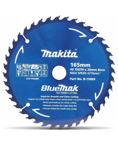 Circular Saw Blade 165mm 40T TCT Bluemak Blade
