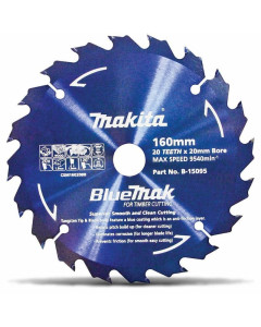 Circular Saw Blade 160mm 20T TCT Bluemak Blade