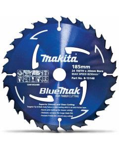 Circular Saw Blade 185mm 24T TCT Bluemak Blade
