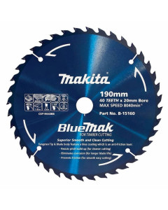 Circular Saw Blade 190mm 40T TCT Bluemak Blade