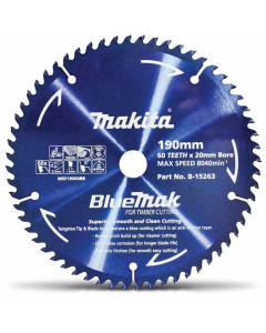 Circular Saw Blade 190mm 60T TCT Bluemak Blade