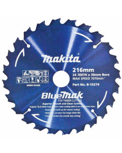 Circular Saw Blade 216mm 24T TCT Bluemak Blade