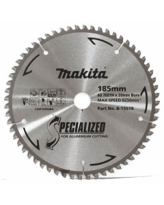 Circular Saw Blade 185mm 60TPI TCT Aluminium Specialized