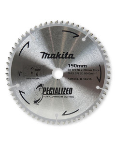 Mitre Saw Blade 190mm 60T TCT Specialized Aluminium