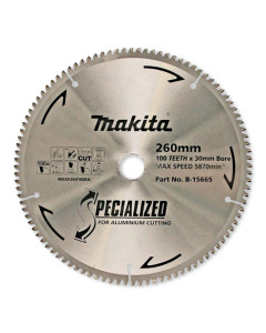 Mitre Saw Blade 260mm 100T TCT Specialized Aluminium