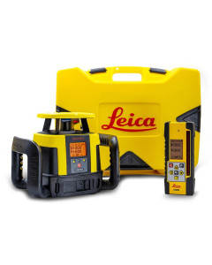 Rugby Hz/Vt Dial-In Dual Grade Rotary Laser Level with Digital Receiver Rechargeable Kit