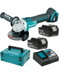 Makita DGA504RTE Angle Grinder 125mm 18V2 x5Ah
