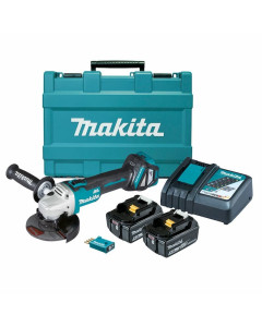 18V Li-Ion Cordless Brushless AWS 125mm Slide Switch Angle Grinder Kit