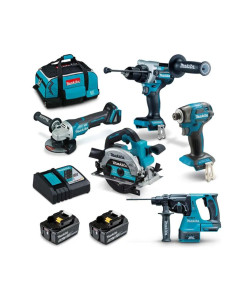 18V 5.0Ah Li-Ion Brushless Cordless 5pce Combo Kit