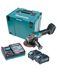 40V MAX XGT 2 x 4.0Ah Cordless Brushless 125mm Paddle Switch Angle Grinder Kit