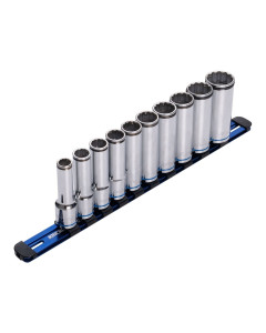 1/2” Drive NUT-LOK™ Deep Socket Rail Set - 10 Piece