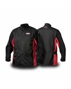 Welding Jacket Shadow Split Leather Sleeved - MEDIUM