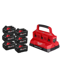 18V 6x5.0Ah 6 Bay PACKOUT Battery Charger Starter Pack