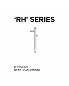 Senco RH17EAA SENCO RH Brads 1.6mm x 38mm (B