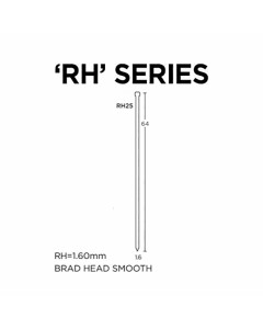 Senco RH25EAA SENCO RH Brads 1.6mm x 64mm (B