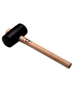 Hammer Mallet Black Rubber 42oz (1.2kg) Timber Handle