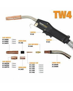 Dynaweld 91.1423 Tweco Style Contact Tips 0.6mm