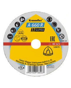 Klingspor 368879 Cutting Disc 76 x 1 x 10mm A 660 R SUPRA