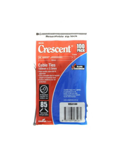 Crescent WB4100 Cable Ties 100x2.5mm 100Pk